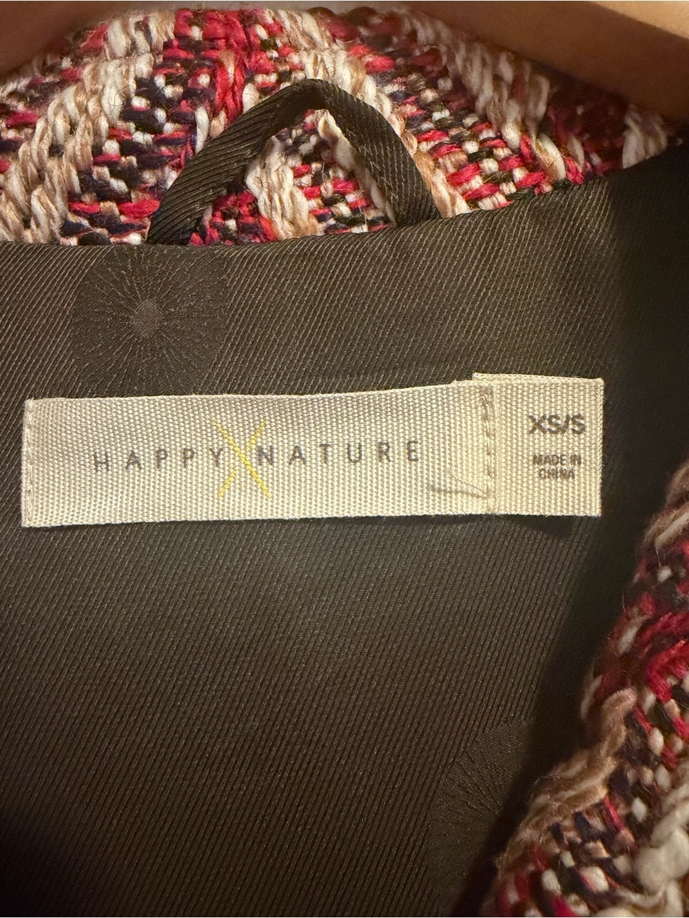 Happy X Nature Chevron Herringbone Cape Coat XS/S - Picture 4 of 9